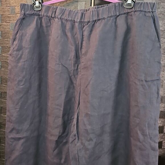 Poetry Navy Blue Linen Pants Size 18 - Picture 2 of 10